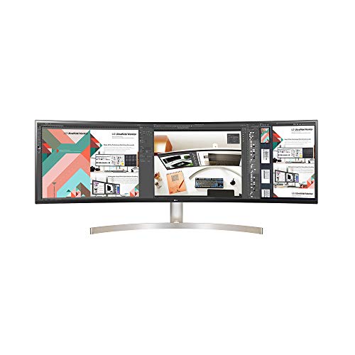 LG 49WL95C-WE 32:9 UltraWide Monitor 49" Dual DQHD (5120 x 1440) IPS Display, HDR10, USB Type-C with 85W Power Delivery, Ambient Light Sensor, 2 x 10W Stereo Speaker with Rich Bass - Silver