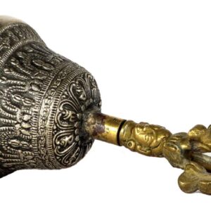 ASHIRWAD Tibetan Hand Bell 4, 5 & 6 inches for Meditation & Prayer Dorje Vajra (5 inches)