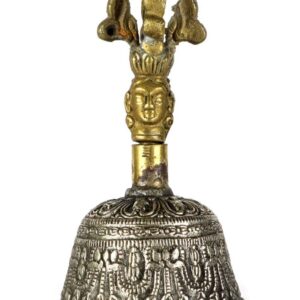 ASHIRWAD Tibetan Hand Bell 4, 5 & 6 inches for Meditation & Prayer Dorje Vajra (5 inches)