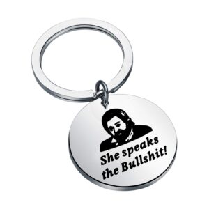 What We Do in The Shadows TV Show Keychain Comedy Horror Movies Gift Gift for Horror Movie Fan (She speaks the bullshit)