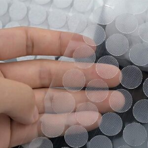 Self Adhesive Dots, Strong Adhesive 1000pcs(500 Pairs) 0.59" Diameter Sticky Nylon Dots, Hook & Loop ClearDots with Waterproof Sticky Glue Tapes, Suitable for Classroom, Office, Home