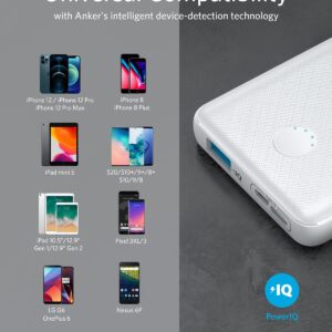 Anker Portable Charger, Power Bank, 10,000 mAh Battery Pack with PowerIQ Charging Technology and USB-C (Input Only) for iPhone 15/15 Plus/15 Pro/15 Pro Max, iPhone 14/13 Series, Samsung Galaxy