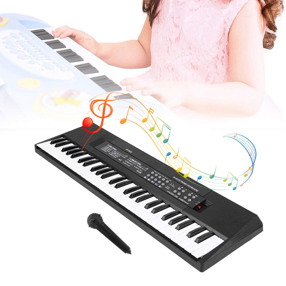 Electronic Organ, Environmentally Friendly Microphone And Recording Function 54 Key Piano Keyboard Bf-5438 For Outdoor Indoor Use Electronic Organ