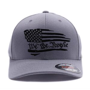 Flexfit 2A 1791 hat - Protect The 2nd Amendment Flexfit - Custom Embroidered Flexfit hat (Grey, Small-Medium)