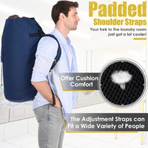 Laundry Bag Backpack Extra Large, 115L Laundry Backpack with Padded Shoulder Strap, Sturdy Travel Laundry Bag, Hanging laundry bag for College Dorm, Apartment, Laundry Backpack Bag