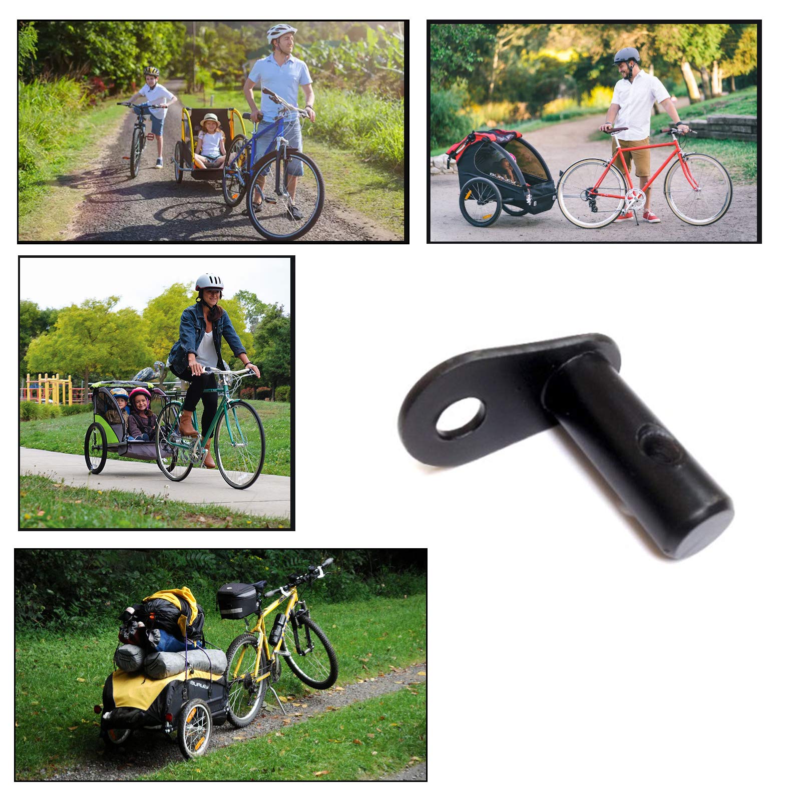 OneGas Bike Trailer Hitch Coupler,90 Degrees Bicycle Attachment Connector Accessory Compatible with Child Trailer and Pets Stroller