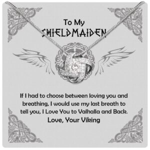 Shieldmaiden Necklace, Viking Jewelry For Women, Last Minutes Gifts For Her, Wife, Future-Wife, Soulmate, Girlfriends, Fiance From Him Husband, Boyfriends On Mother's Day, Birthday, Anniversary