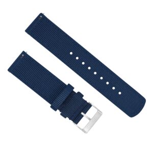 BARTON WATCH BANDS 20mm Navy Blue - Two-piece NATO® Style Ballistic Nylon Watch Straps