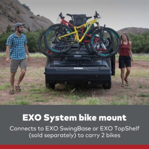 Yakima EXO DoubleUp 2 Bike Capacity Hitch Bike Rack with StrongArm Design, SpeedKnobs, and SKS Lock for EXO SwingBase or EXO TopShelf, Black