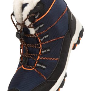 Mountain Warehouse Comet Kids Waterproof Snowboots -Warm Winter Shoes Navy Kids Shoe Size 13 US