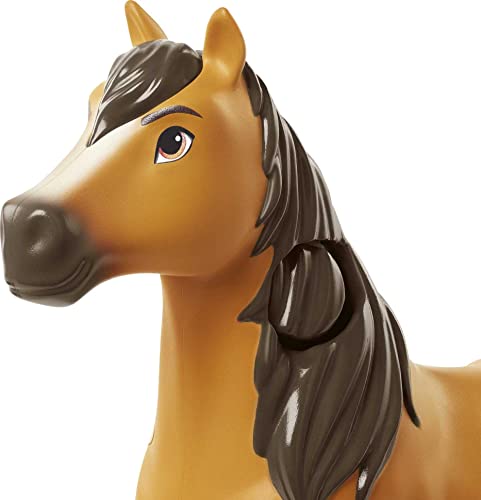 Mattel Spirit Untamed Lucky Doll & Spirit Horse Figure, Ride Together Playset & 2 Accessories, Doll "Jumps" & "Rides" on Walking Horse