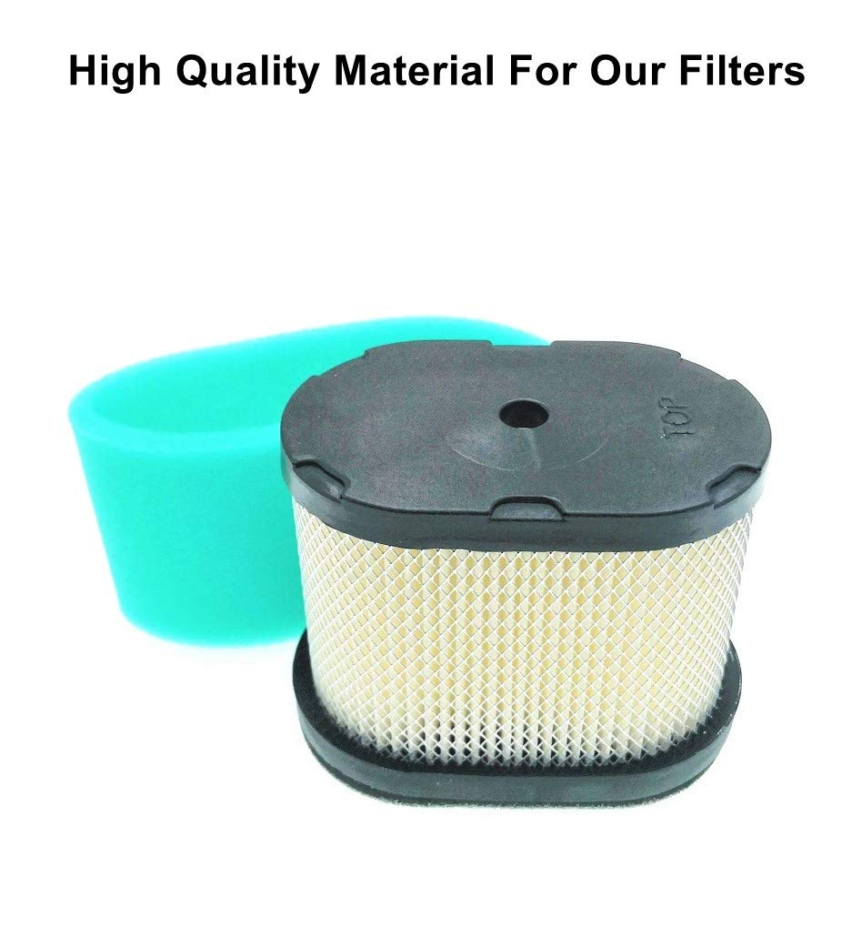 MOWFILL 498596 Air Filter Replace for BS 5059 690610 697029 OEM Air Cleaner Cartridge with 273356 Pre Filter Fits Lawn Mower Air Cleaner Element