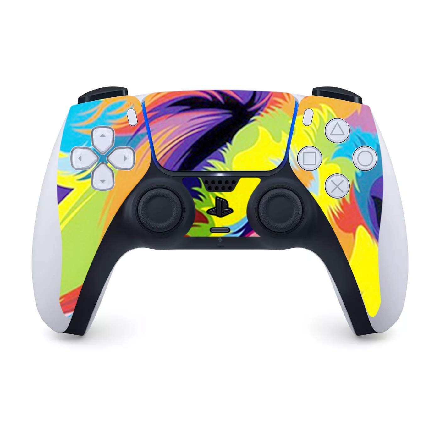 ITS A Skin Skins Compatible with Sony Playstation 5 Console Disc Edition - Protective Decal Overlay Stickers wrap Cover - Colorful Lion Abstract Paint