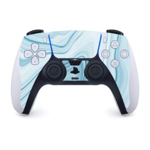 ITS A Skin Skins Compatible with Sony Playstation 5 Console Disc Edition - Protective Decal Overlay Stickers wrap Cover - Baby Blue Ice Swirl Marble