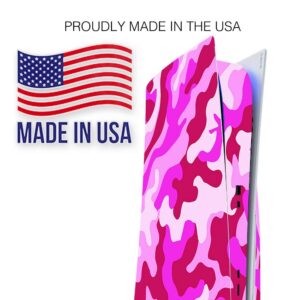 ITS A Skin Skins Compatible with Sony Playstation 5 Console Disc Edition - Protective Decal Overlay Stickers wrap Cover - Pink camo, Camouflage