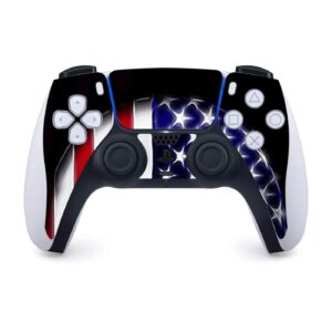 ITS A Skin Skins Compatible with Sony Playstation 5 Console Disc Edition - Protective Decal Overlay Stickers wrap Cover - American Skull Flag in Skull