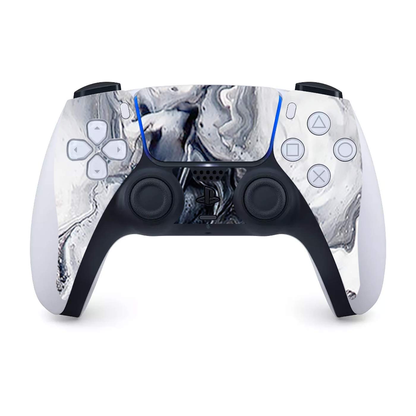 ITS A Skin Skins Compatible with Sony Playstation 5 Console Disc Edition - Protective Decal Overlay Stickers wrap Cover - Marble White Grey Swirl Beautiful