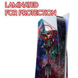 ITS A Skin Skins Compatible with Sony Playstation 5 Console Disc Edition - Protective Decal Overlay Stickers wrap Cover - Dreamcatcher Owl in Color