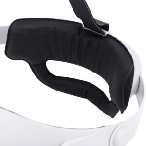 GOMRVR Adjustable Halo Strap for Oculus Quest1/Quest 2 Head Strap with a Comfortable Back Big Cushion The Design balances Weight Reduces Facial Pressure -Virtual Reality Eyewear Accessories (White)