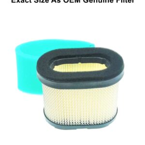 MOWFILL 498596 Air Filter Replace for BS 5059 690610 697029 OEM Air Cleaner Cartridge with 273356 Pre Filter Fits Lawn Mower Air Cleaner Element