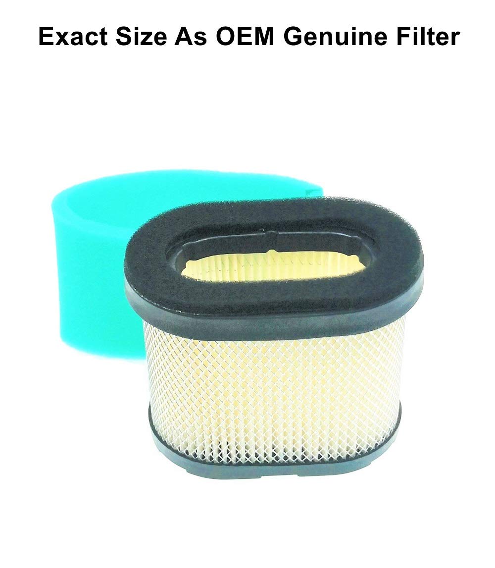 MOWFILL 498596 Air Filter Replace for BS 5059 690610 697029 OEM Air Cleaner Cartridge with 273356 Pre Filter Fits Lawn Mower Air Cleaner Element