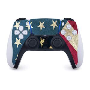 ITS A Skin Skins Compatible with Sony Playstation 5 Console Disc Edition - Protective Decal Overlay Stickers wrap Cover - Merica Flag Pattern