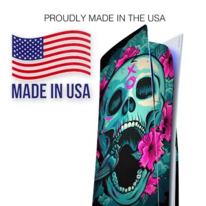 ITS A Skin Skins Compatible with Sony Playstation 5 Console Disc Edition - Protective Decal Overlay Stickers wrap Cover - Skull Dia De Los Muertos Design Bird