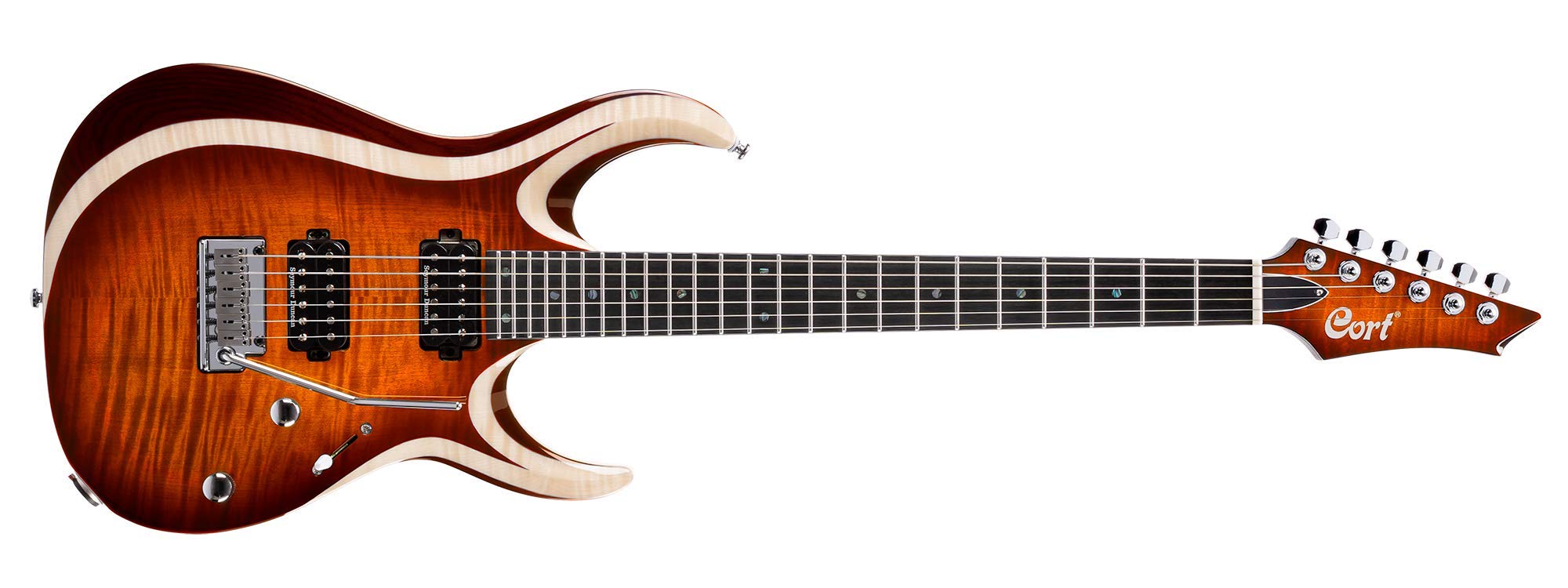 Cort X700 DUALITY AVB Duality X Series Flamed Maple on Swamp Ash Body 6-String Electric Guitar w/Bag