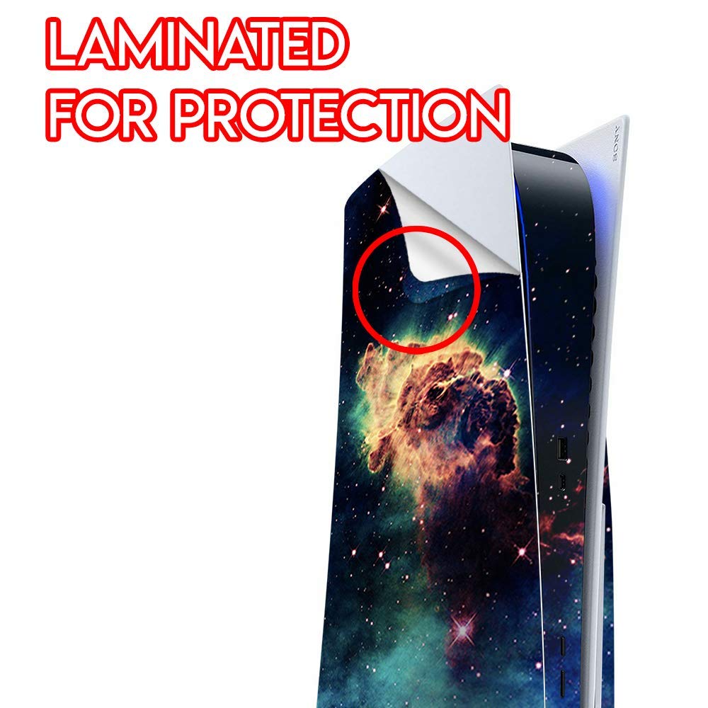 ITS A Skin Skins Compatible with Sony Playstation 5 Console Disc Edition - Protective Decal Overlay Stickers wrap Cover - Nebula 2 Space Galaxy