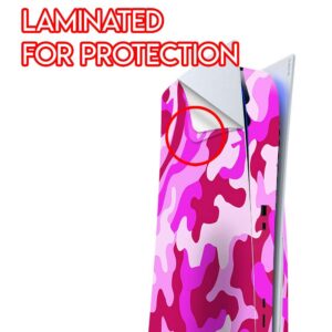 ITS A Skin Skins Compatible with Sony Playstation 5 Console Disc Edition - Protective Decal Overlay Stickers wrap Cover - Pink camo, Camouflage