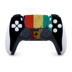 ITS A Skin Skins Compatible with Sony Playstation 5 Console Disc Edition - Protective Decal Overlay Stickers wrap Cover - Rasta Weed Pot Leaf Red Gold Green