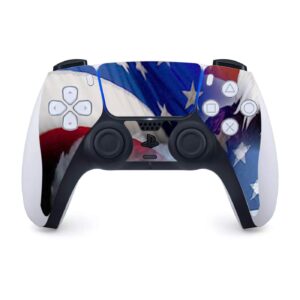 ITS A Skin Skins Compatible with Sony Playstation 5 Console Disc Edition - Protective Decal Overlay Stickers wrap Cover - USA Bald Eagle in Flag