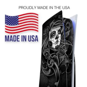 ITS A Skin Skins Compatible with Sony Playstation 5 Console Disc Edition - Protective Decal Overlay Stickers wrap Cover - Sugar Skull Girl