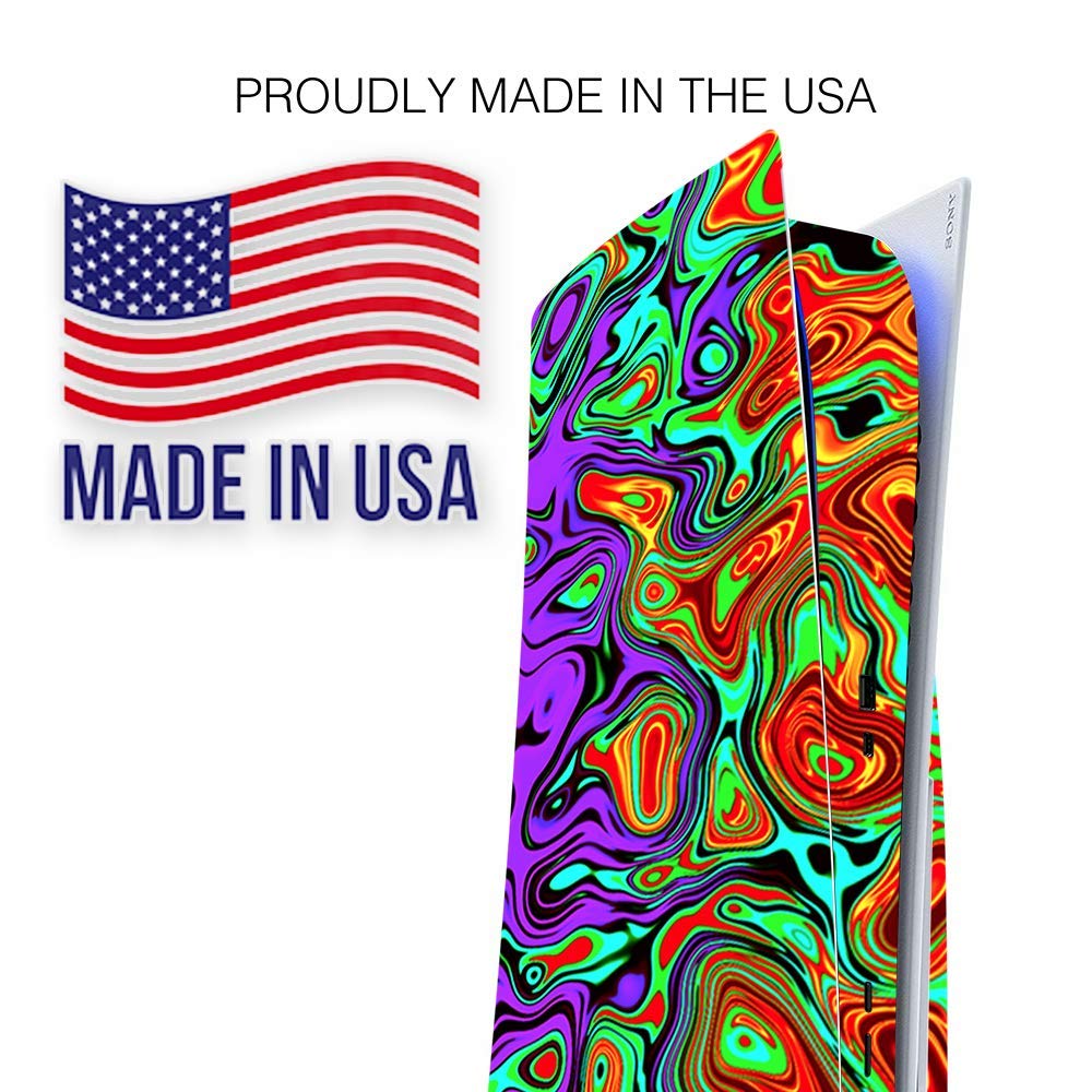 ITS A Skin Skins Compatible with Sony Playstation 5 Console Disc Edition - Protective Decal Overlay Stickers wrap Cover - Mixed Colors