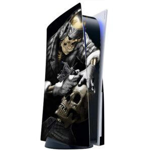 its a skin skins compatible with sony playstation 5 console disc edition - protective decal overlay stickers wrap cover - skeleton tattooer