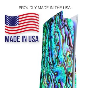 ITS A Skin Skins Compatible with Sony Playstation 5 Console Disc Edition - Protective Decal Overlay Stickers wrap Cover - Abalone Ripples Green Blue Purple