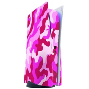 its a skin skins compatible with sony playstation 5 console disc edition - protective decal overlay stickers wrap cover - pink camo, camouflage