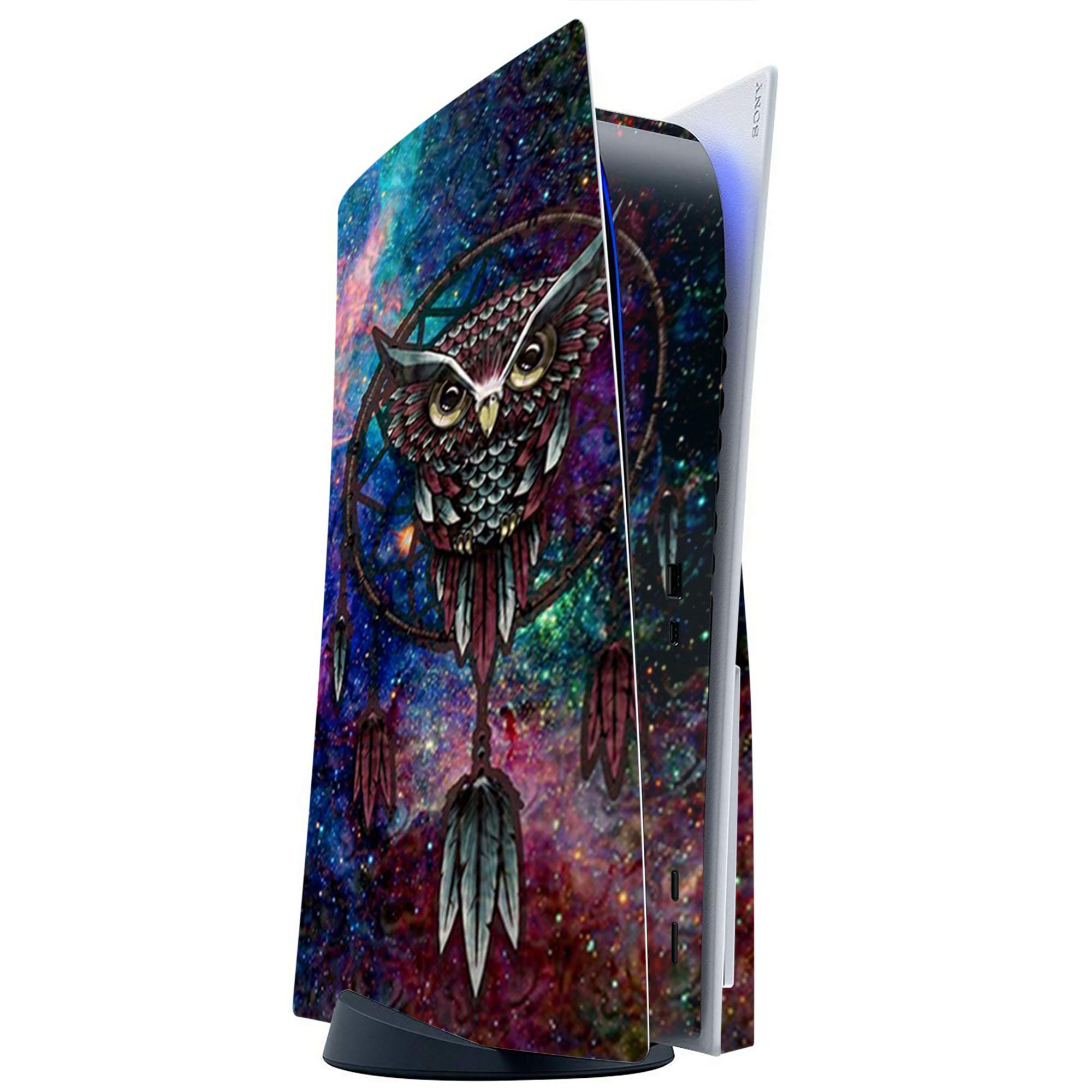 ITS A Skin Skins Compatible with Sony Playstation 5 Console Disc Edition - Protective Decal Overlay Stickers wrap Cover - Dreamcatcher Owl in Color