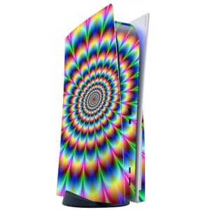 its a skin skins compatible with sony playstation 5 console disc edition - protective decal overlay stickers wrap cover - trippy hologram dizzy