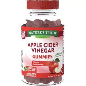 nature's truth apple cider vinegar gummies, 120 count