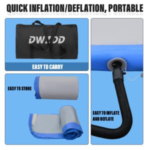 Dwzdd Gymnastics Air Mat 10ft/13ft/16ft/20ft Tumbling Mat Inflatable Gymnastics Tumble Track for Home/Gym/Training/Cheerleading/Water with Electric Pump