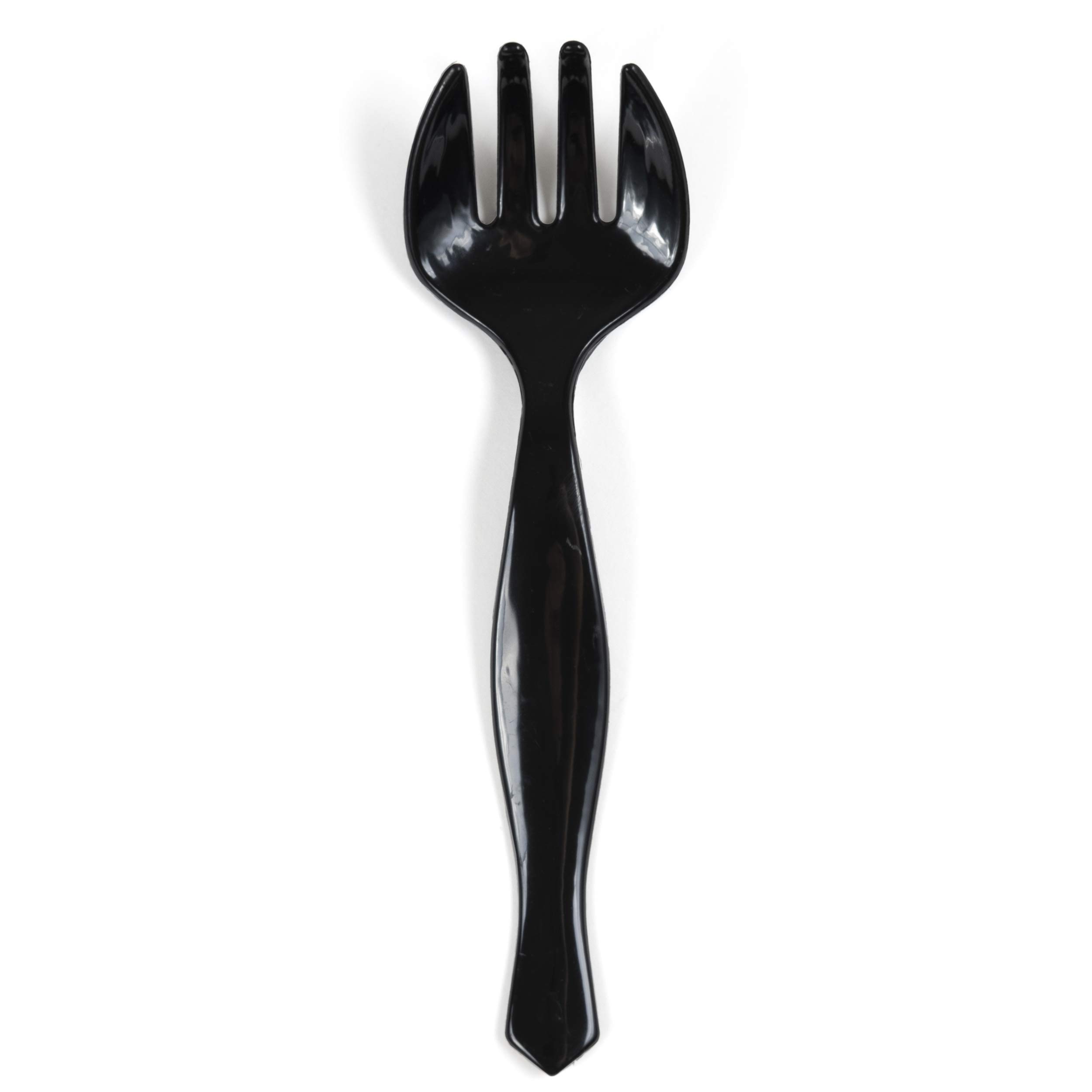 KAO Plastic Disposable Serving Party 10" Black Serving Forks Pack of 12