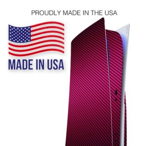 ITS A Skin Skins Compatible with Sony Playstation 5 Console Disc Edition - Protective Decal Overlay Stickers wrap Cover - Pink,Black Carbon Fiber Look