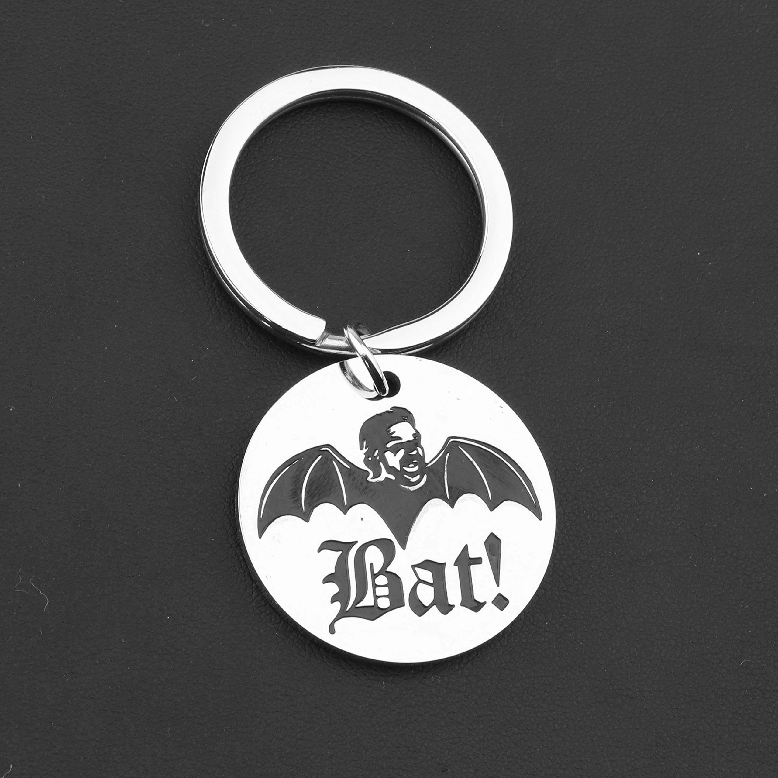 MAOFAED Funny Bat! Keychain Horror Tv Show Inspired Gift Fandom Gift Comedy Horror Lover Gift Bat Keychain