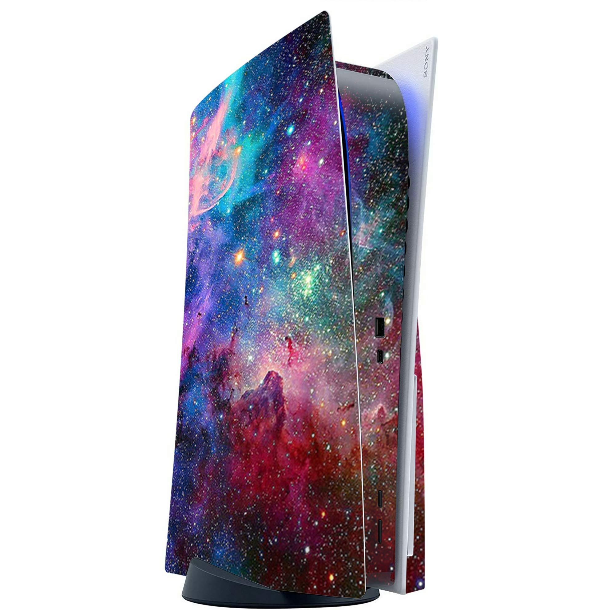 ITS A Skin Skins Compatible with Sony Playstation 5 Console Disc Edition - Protective Decal Overlay Stickers wrap Cover - Colorful Space Gasses