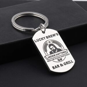 MAOFAED Tv Show Inspired Gift Regular Human Bartender Bar Keychain Fan gift Best Friend Gift Human Bartender GiftFor Fan