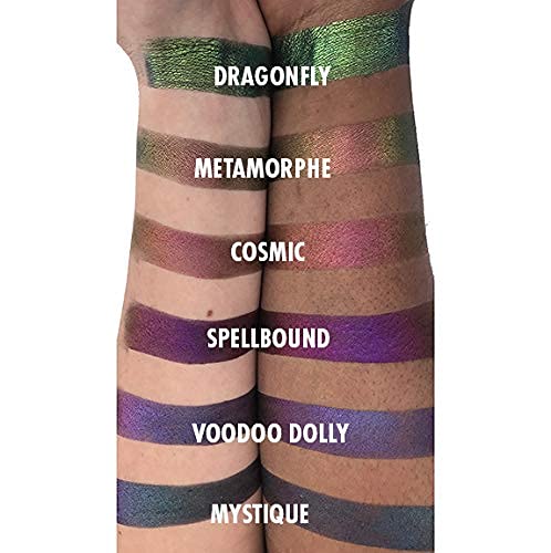 Concrete Minerals MultiChrome Eyeshadow, Intense Color Shifting, Longer-Lasting With No Creasing, 100% Vegan and Cruelty Free, Handmade in USA, 1.5 Grams Loose Mineral Powder (Spellbound)