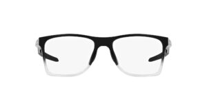 oakley men's ox8173 activate square prescription eyewear frames, polished black fade/demo lens, 55 mm