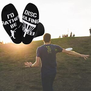 TSOTMO Disc Golf Socks Golfing Socks I'D Rather Be Disc Golfing Funny Socks For Disc Golf Lover Player