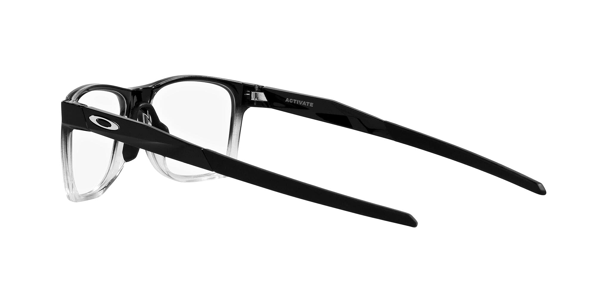 Oakley Men's Ox8173 Activate Square Prescription Eyewear Frames, Polished Black Fade/Demo Lens, 55 mm